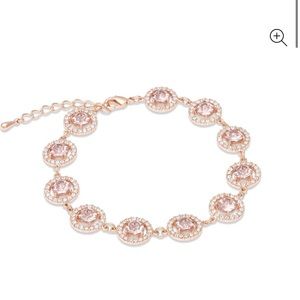 Swarovski crystal tennis bracelet rose gold
